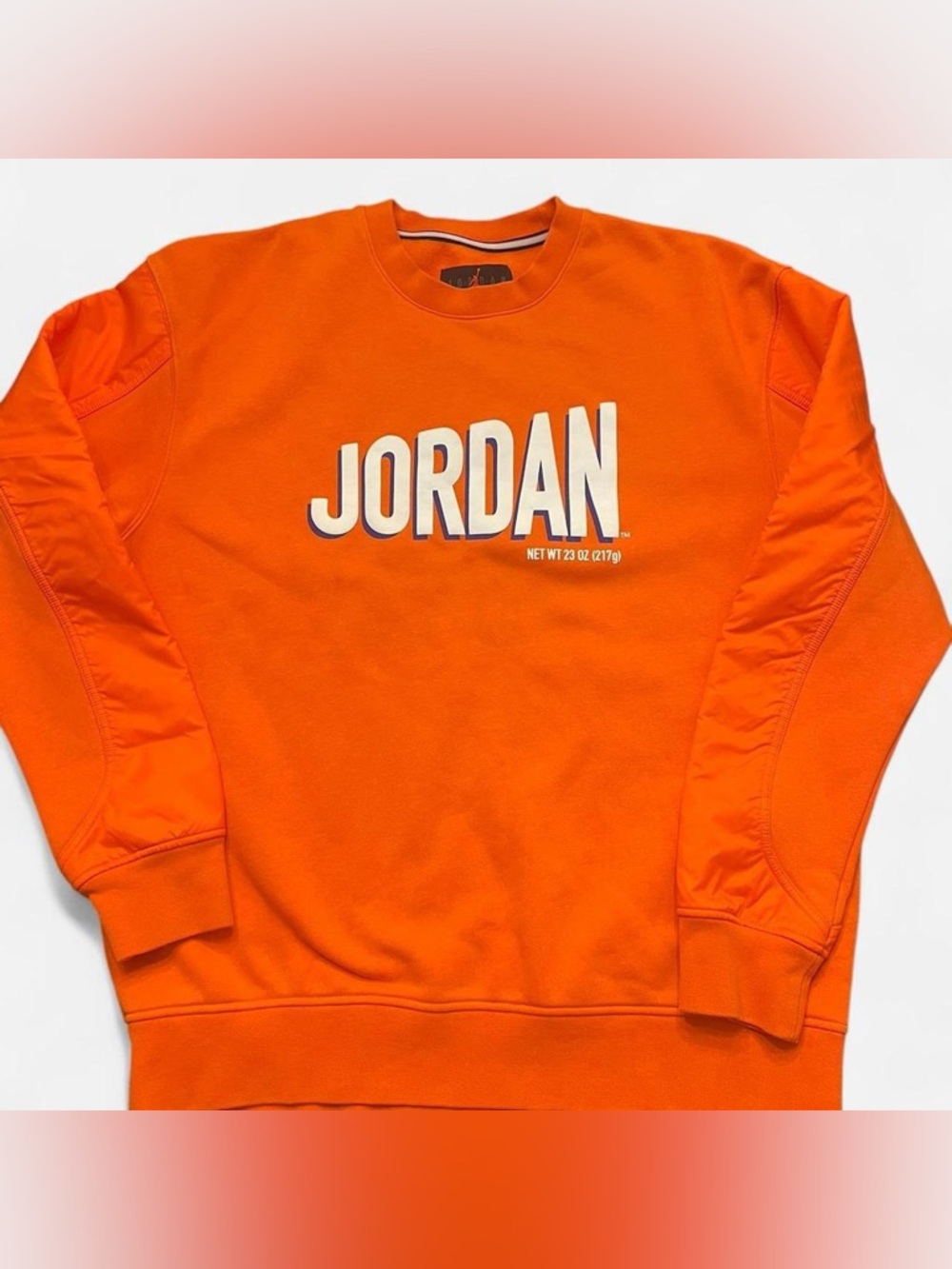 Jordan Crewneck Sweatshirt in Bright Orange with White Logo